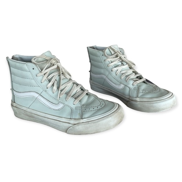 VANS leather sk8 hi rear zip shoes - Picture 4 of 10